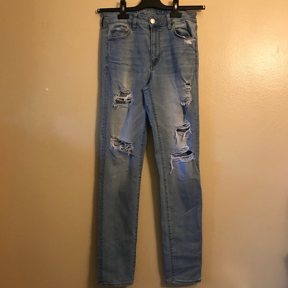 Light Blue Ripped Skinny Jeans